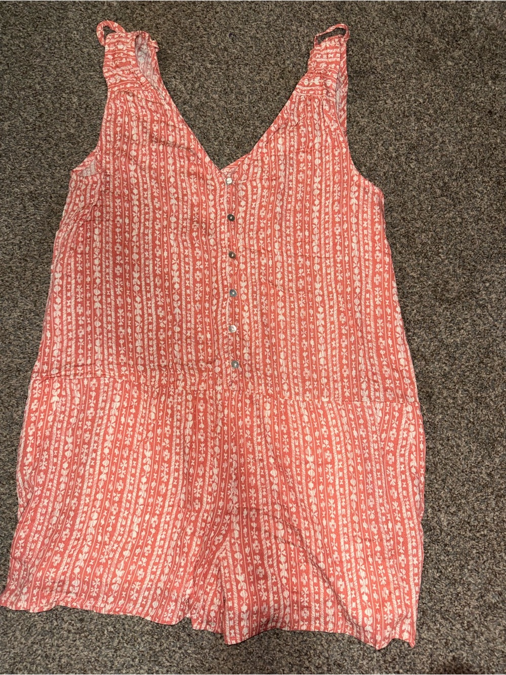Promesa Coral Printed Romper Size M